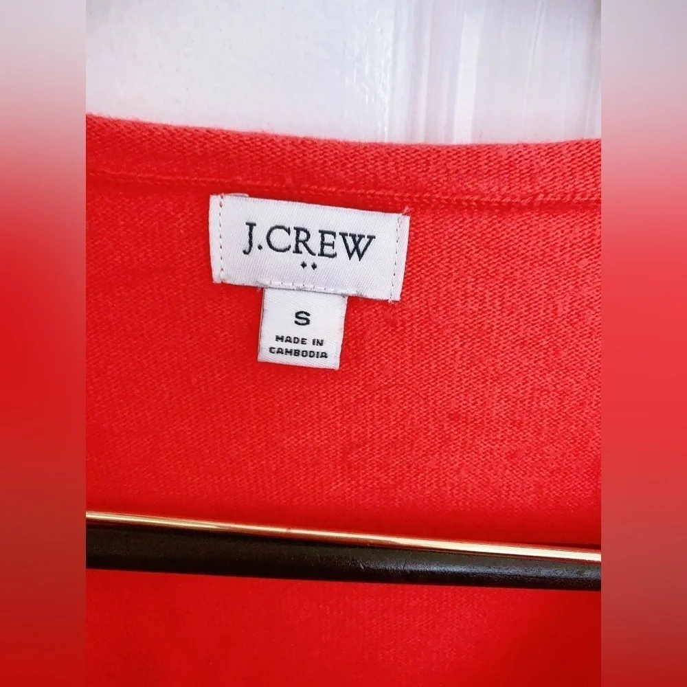 J.Crew Wool Cotton Blend V‎ Neck Sweater Christmas